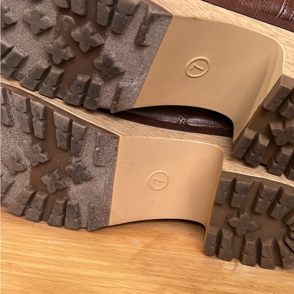 Brown Leather Ankle Boots - Picture 6 of 9